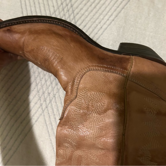 PECOS BILLS Western Cowboy Brown Leather Boot size 6 - Picture 8 of 14